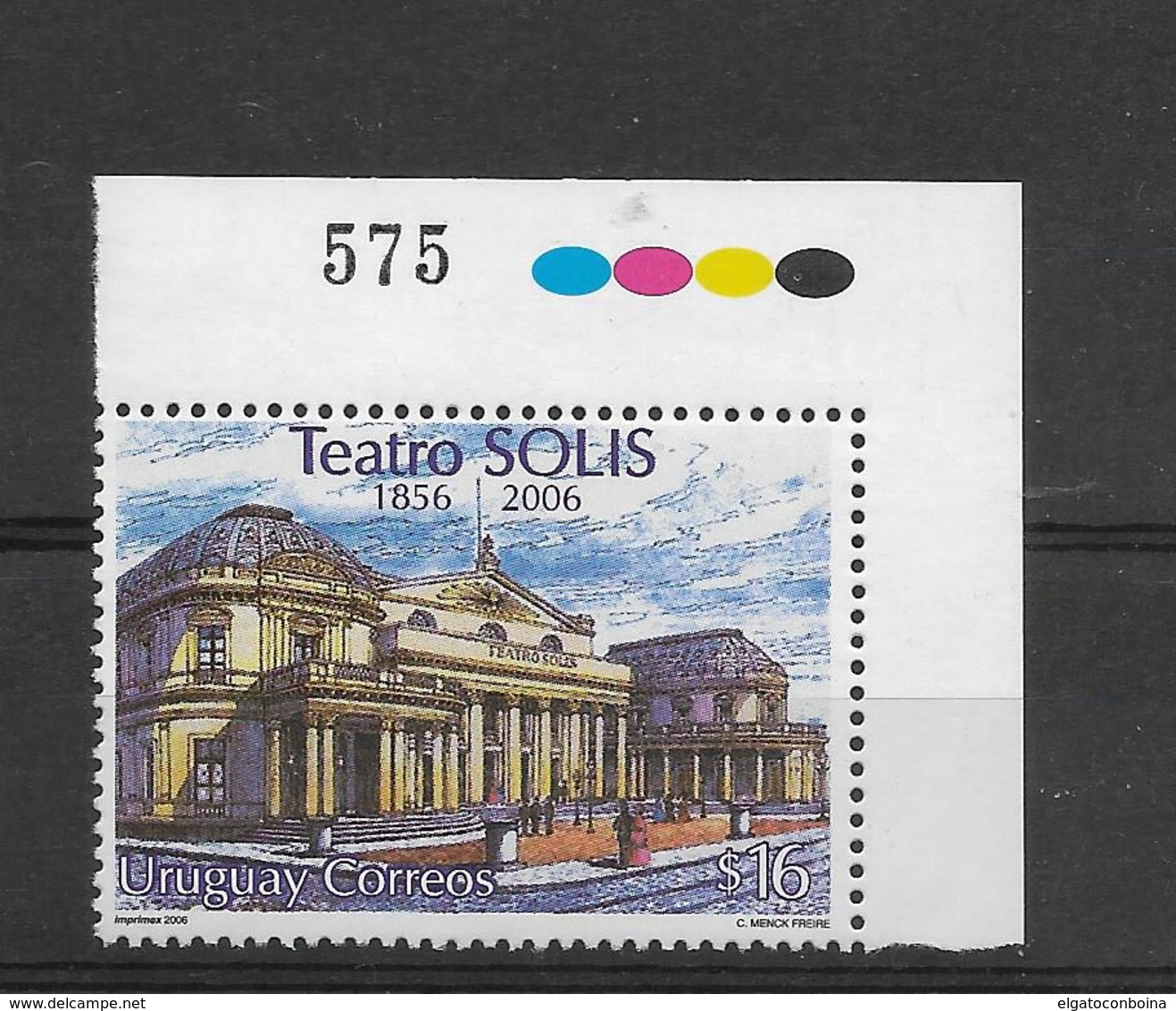 URUGUAY 2006,   THÉÂTRE SOLIS, 1 VALEUR, NEUVE MNH - Uruguay