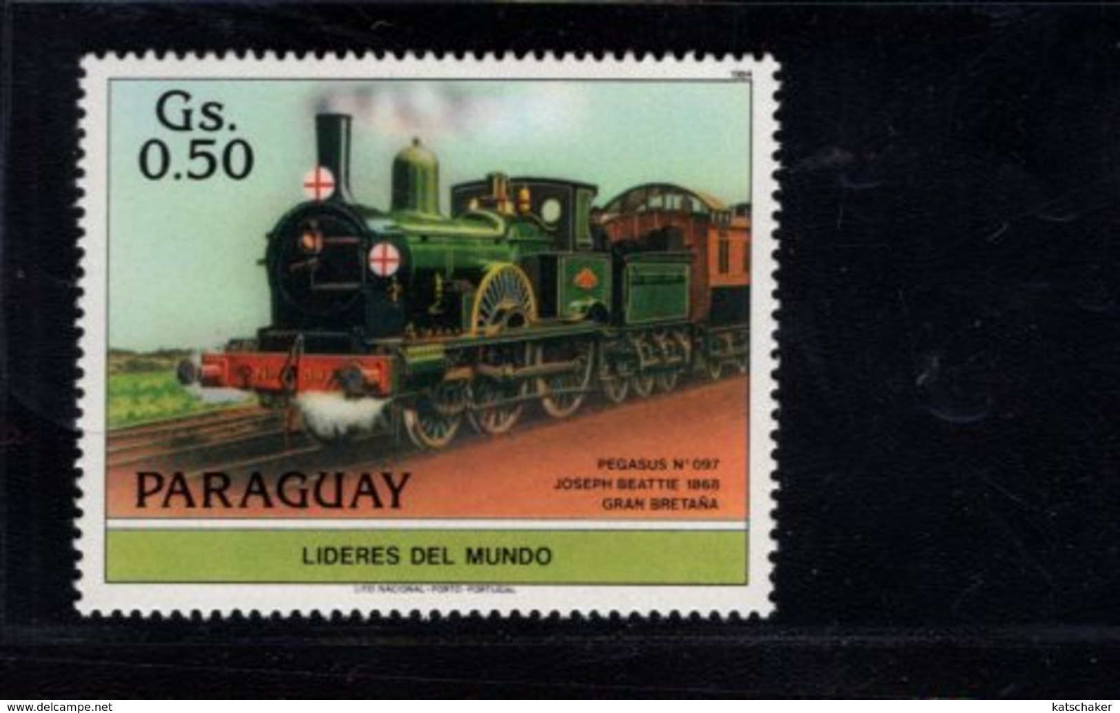 739916729 POSTFRIS MINT NEVER HINGED POSTFRISCH EINWANDFREI  SCOTT 2124A 2124F BRITISH LOCOMOTIVES - Paraguay