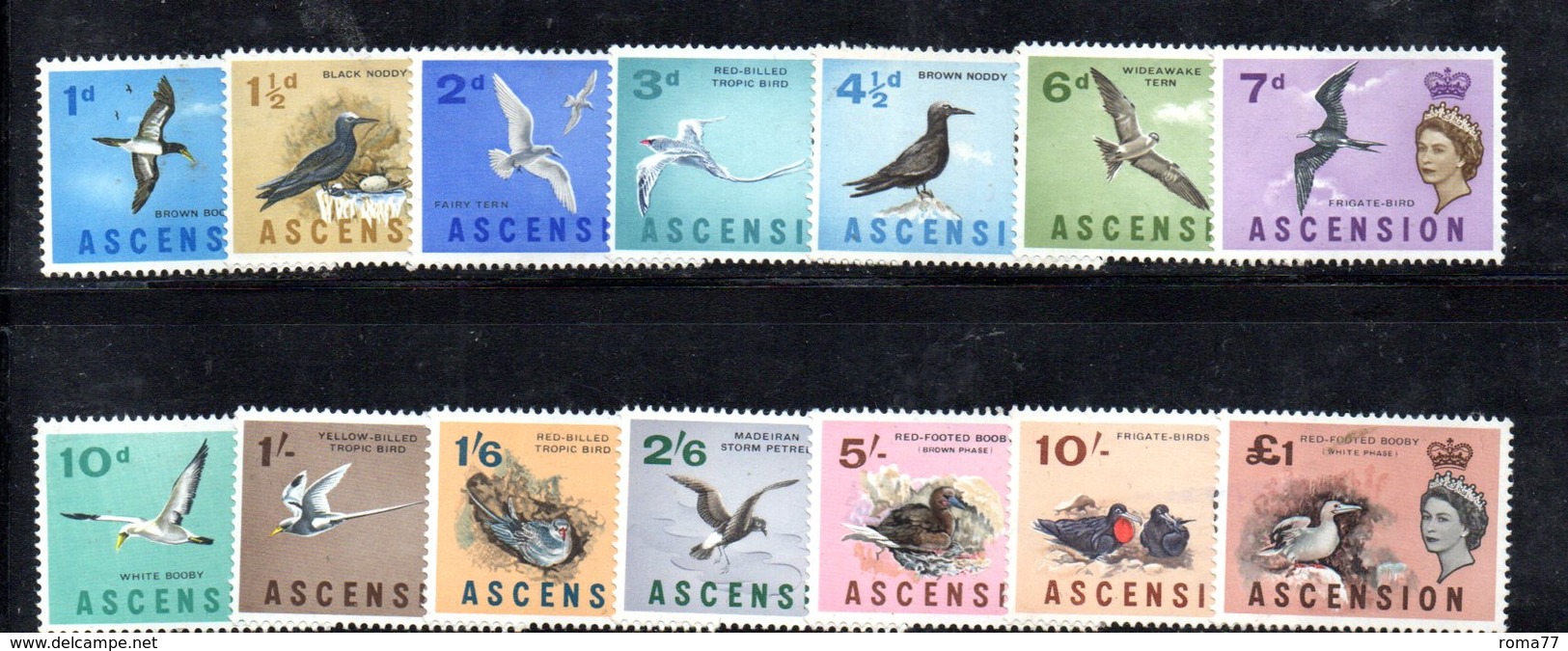 CI1216 - ASCENSION 1963 , Ordinaria Serie N. 76/89 ***  (2380A) .BIRDS - Ascensione