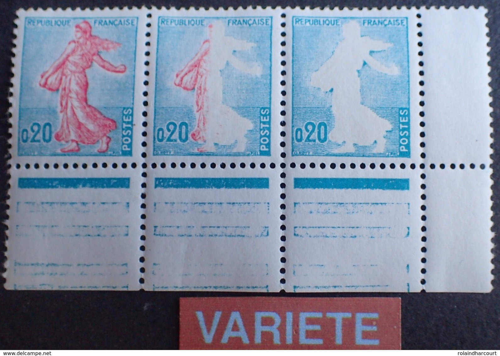 R1949/309 - 1960 - TYPE SEMEUSE De PIEL - N°1233 (I) NEUFS** - SUPERBE +++ VARIETE ➤➤➤ Couleur Rose Absente - Nuevos