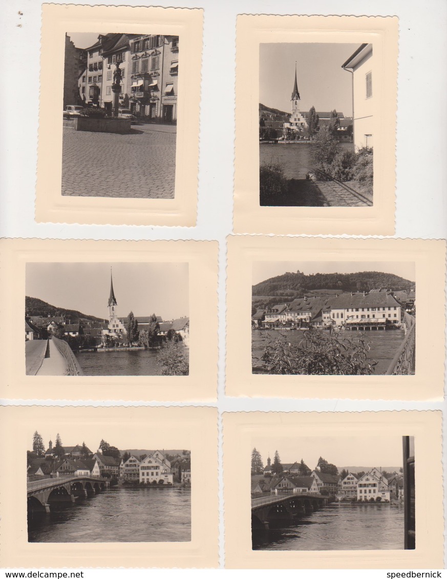 26944 Six 6 Photo Voyage Rhin Années 1960 - En Suisse  - Stein En Rhein - Lieux