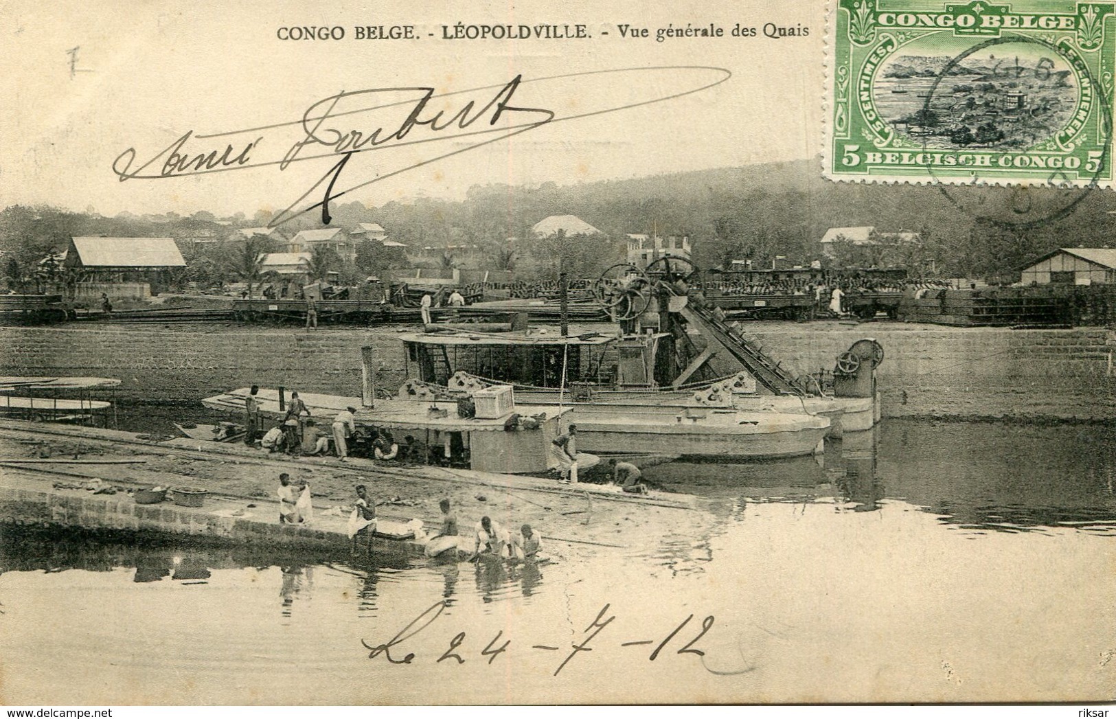 CONGO BELGE(LEOPOLDVILLE) BATEAU - Kinshasa - Léopoldville