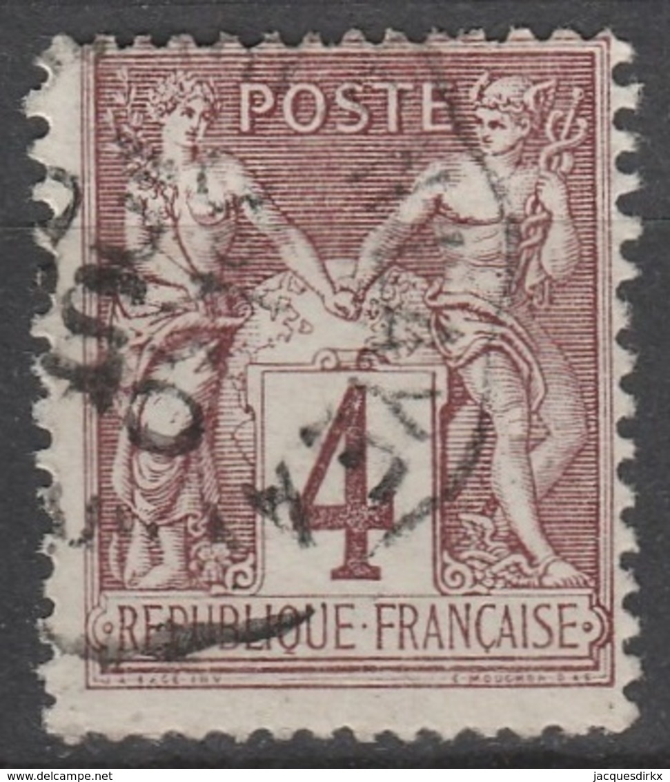 France  .    Yvert    .    88        .   O   .     Oblitéré   .   /   .    Cancelled - 1876-1898 Sage (Type II)