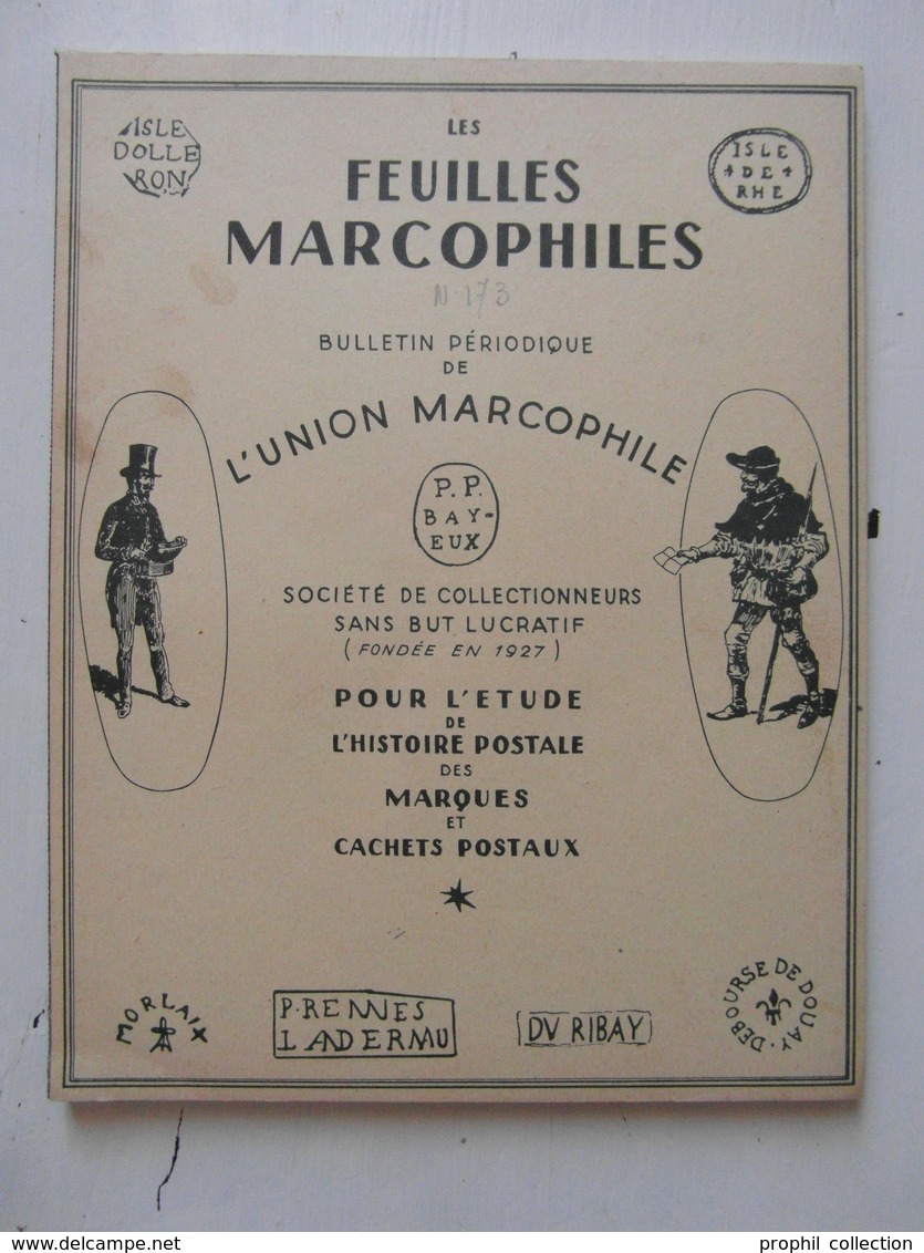 LES FEUILLES MARCOPHILES N° 173 (BULLETIN PÉRIODIQUE DE L'UNION MARCOPHILE) - Philately And Postal History