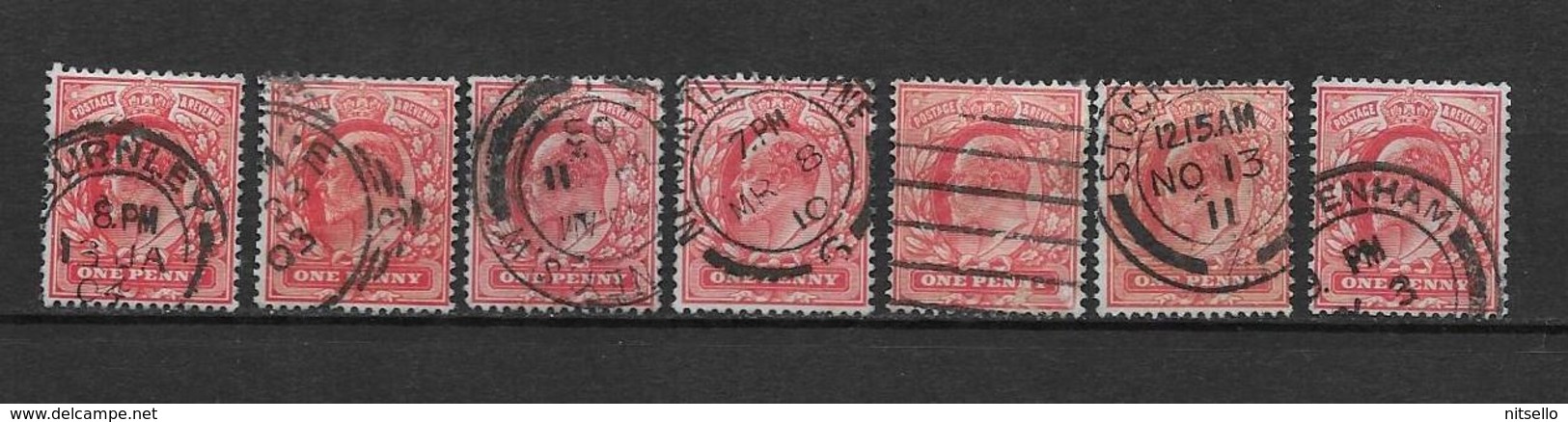 LOTE 1885  ///  GRAN BRETAÑA - YVERT Nº: 107 CON DIFERENTES MATASELLOS    //  ¡¡¡ LIQUIDATION !!! - Used Stamps