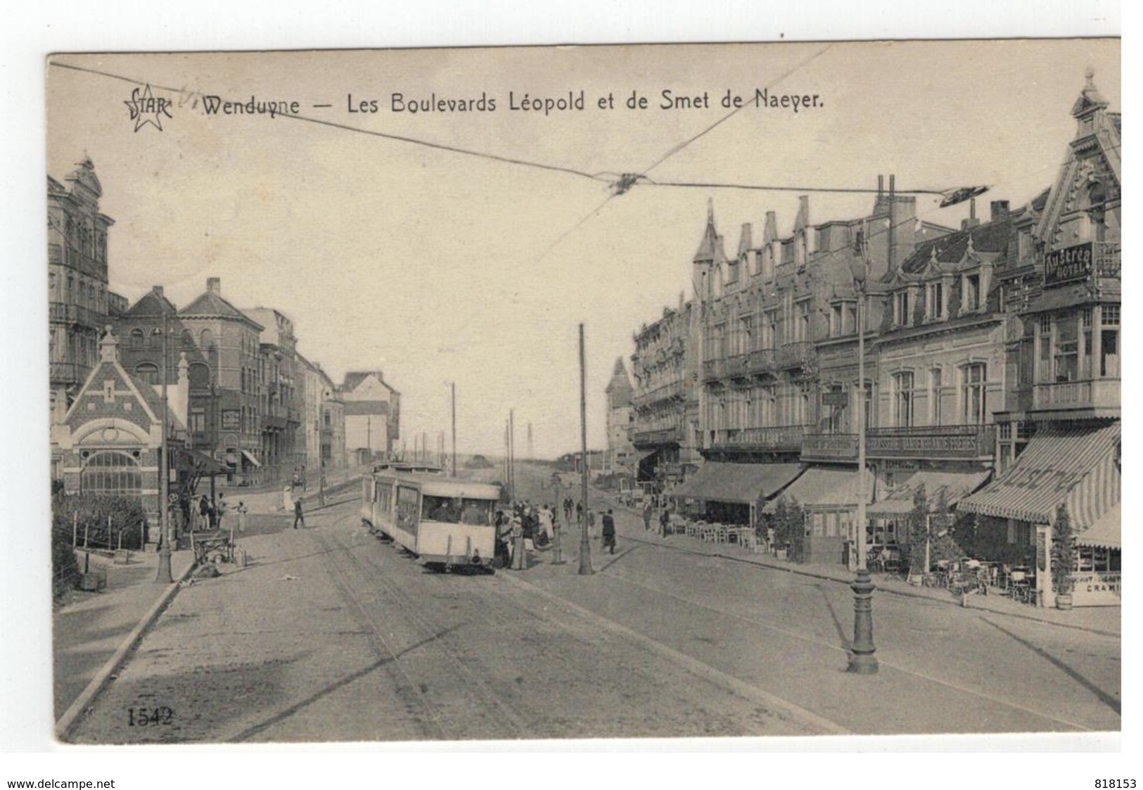 Wenduyne - Les Boulevards Léopold Et De Smet De Naeyer  STAR 1542 Héliotypie De Graeve, Gand - Wenduine