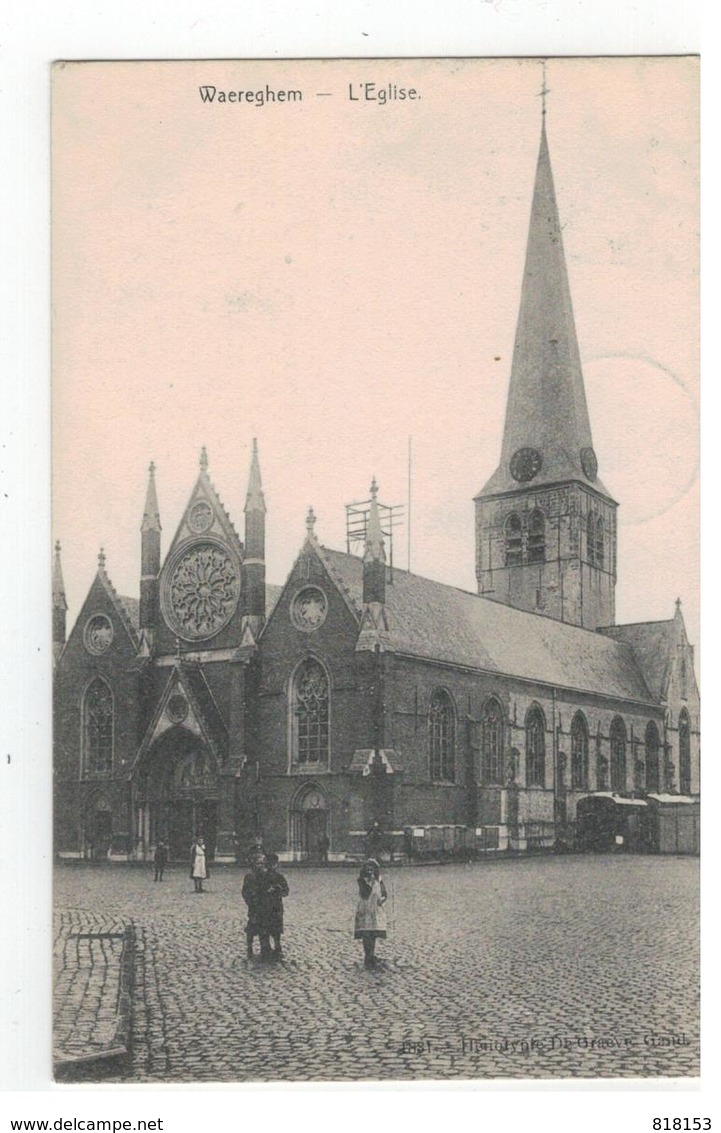 Waregem  Waereghem  -  L'Eglise 1881 Héliotypie De Graeve,Gand - Waregem