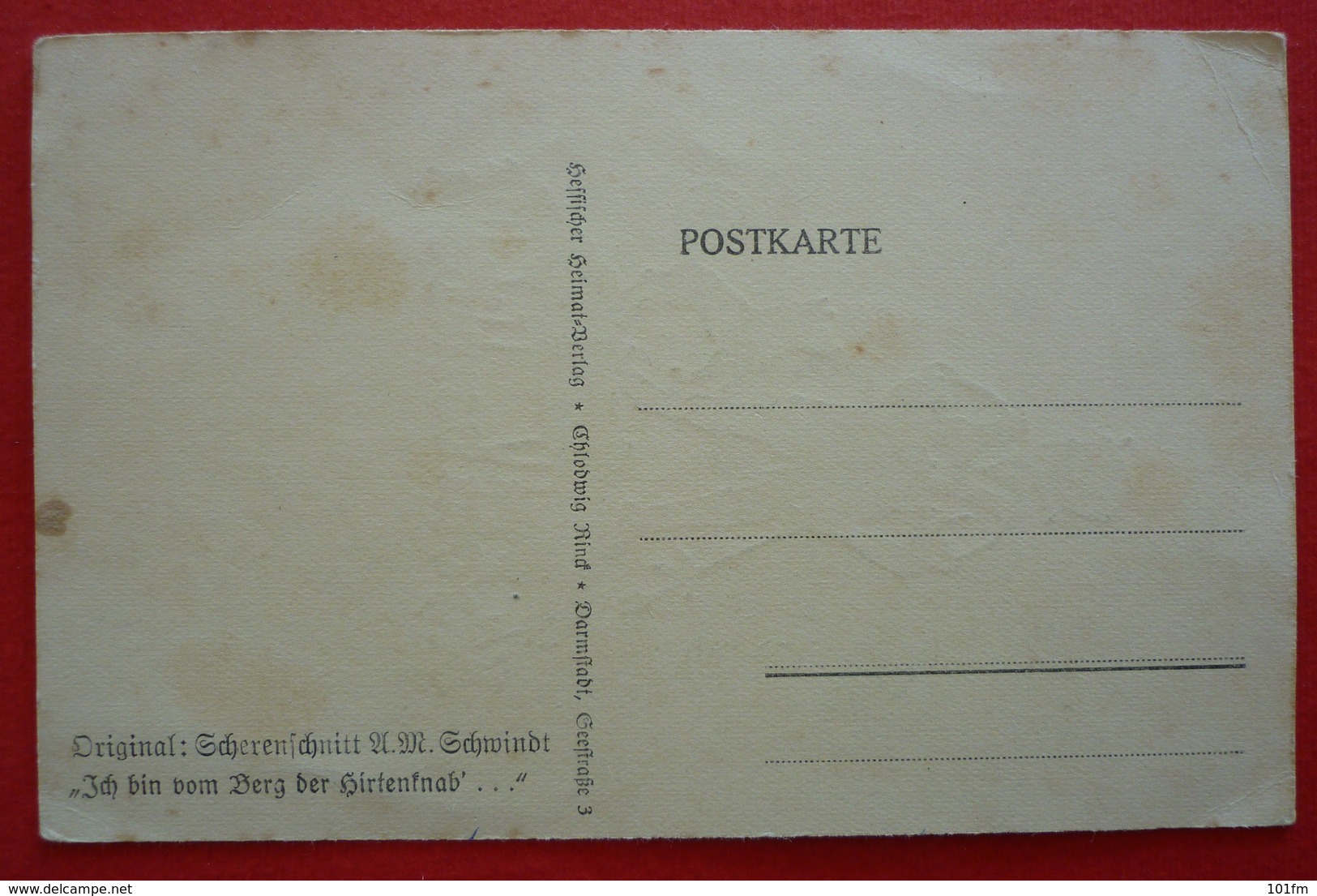 SILHOUETTE POSTCARD , A.M. SCHWINDT - Silhouettes