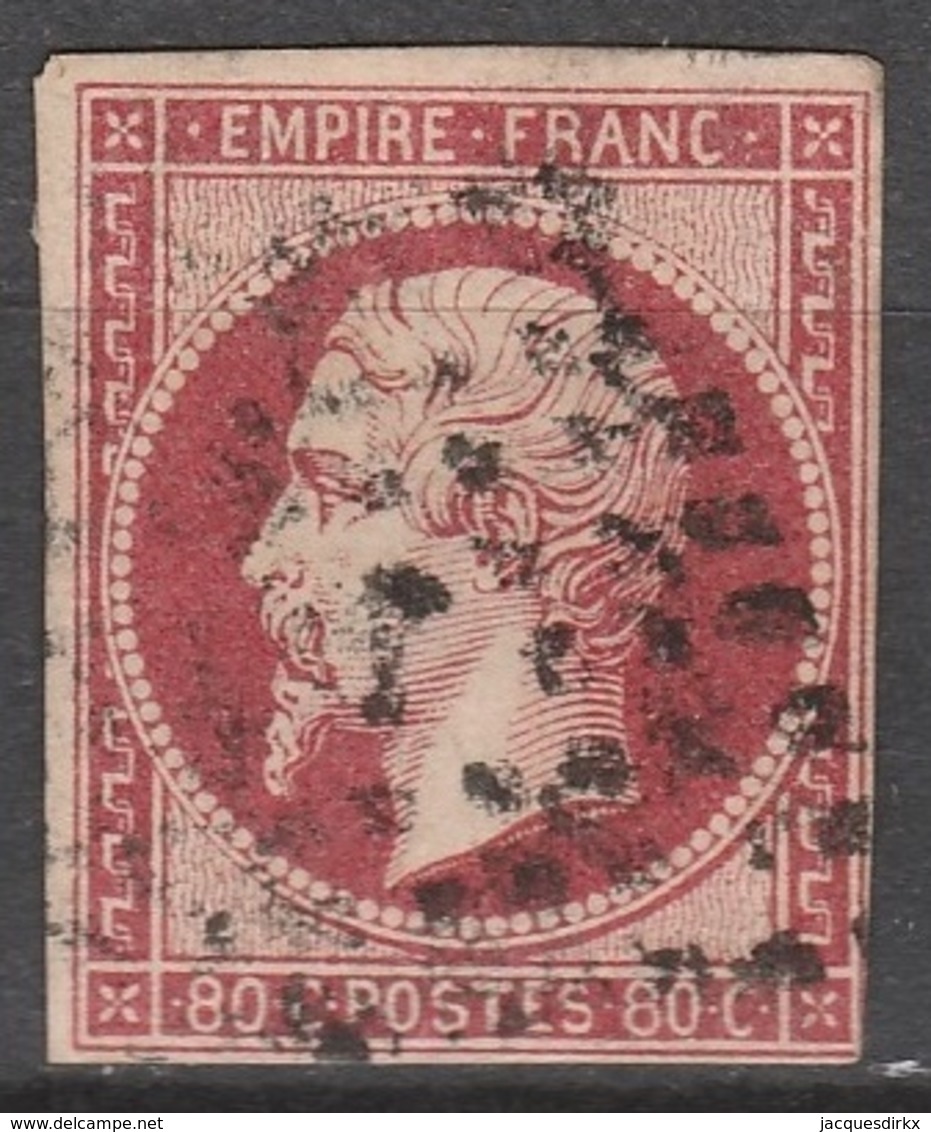 France  .    Yvert    .     17       .       O     .     Oblitéré   .   /   .    Cancelled - 1853-1860 Napoléon III