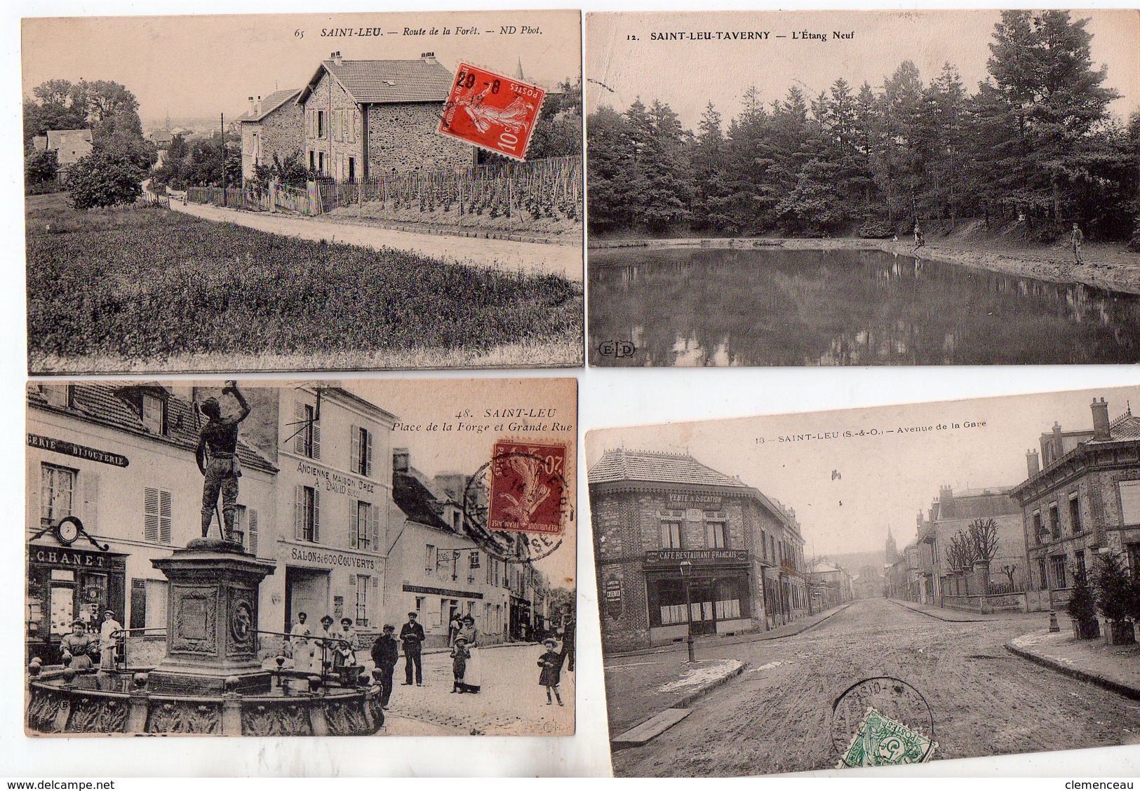 Saint Leu Taverny 1 Lot De 4 Cartes - Saint Leu La Foret