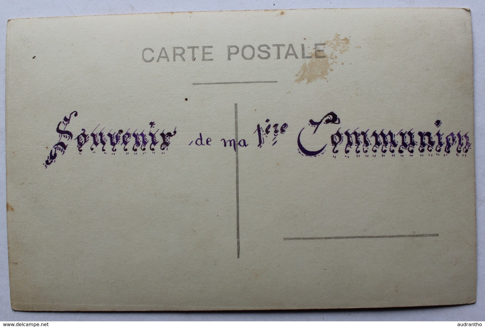 Carte Photo Animée Personnages Communion Communiante à Identifier Mayenne 53 ??? Javron ??? - Lieux