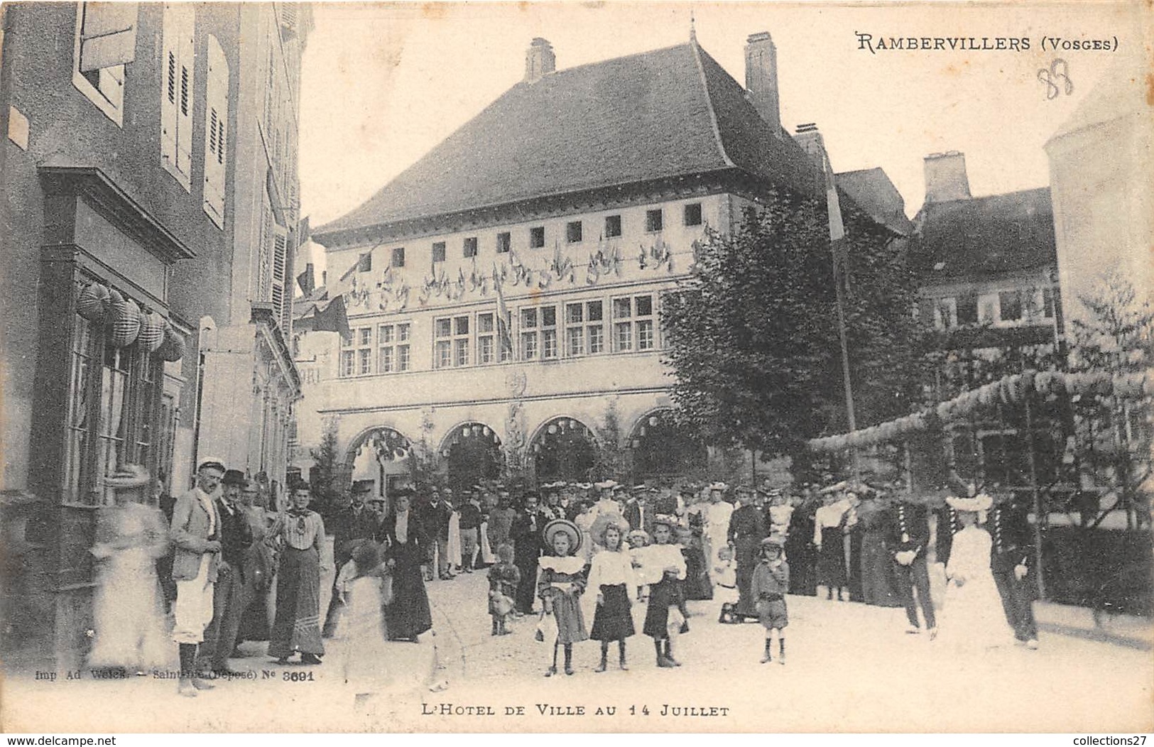 88-RAMBERVILLERS- L'HÔTEL DE VILLE AU 14 JUILLET - Rambervillers