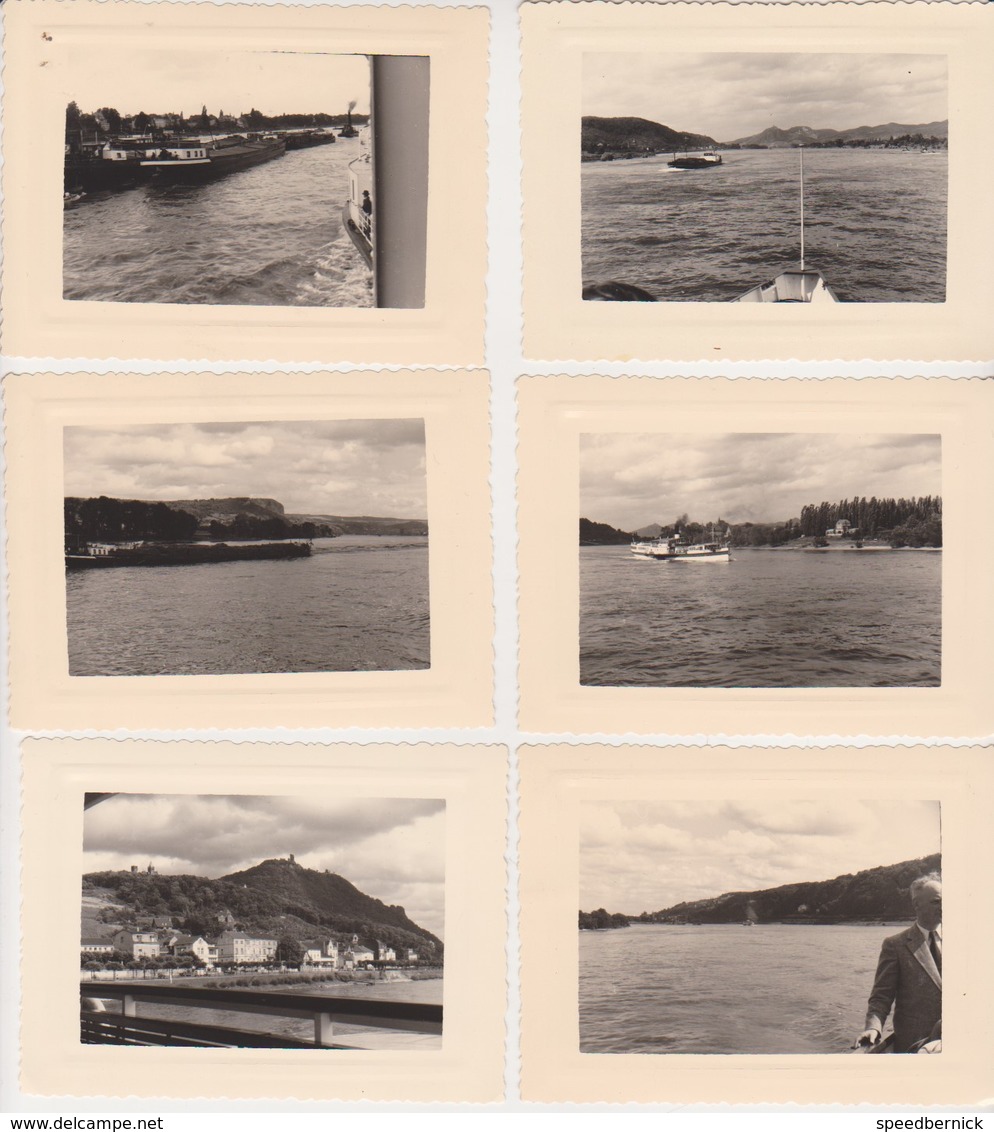 26949 Six 6 Photo Voyage Rhin Rhein Années 1960 - Allemagne Deutschland - - Lieux