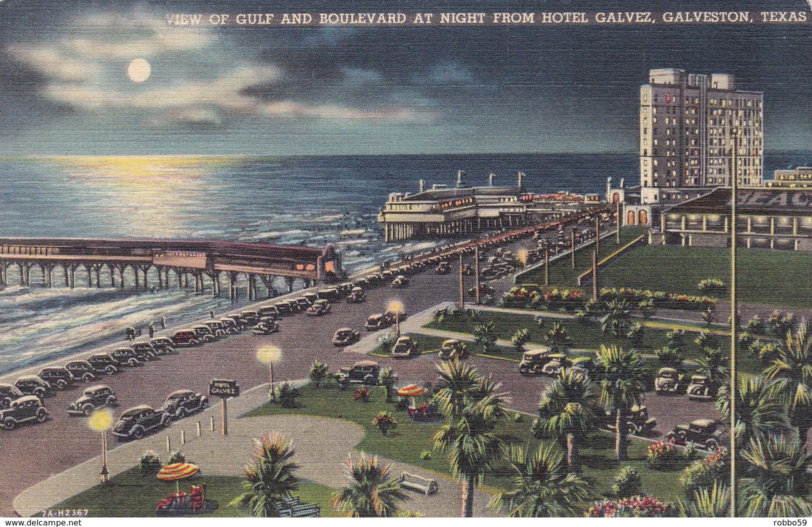 United States Galveston The Gulf And Boulevard Postcard Unused Good Condition - Galveston