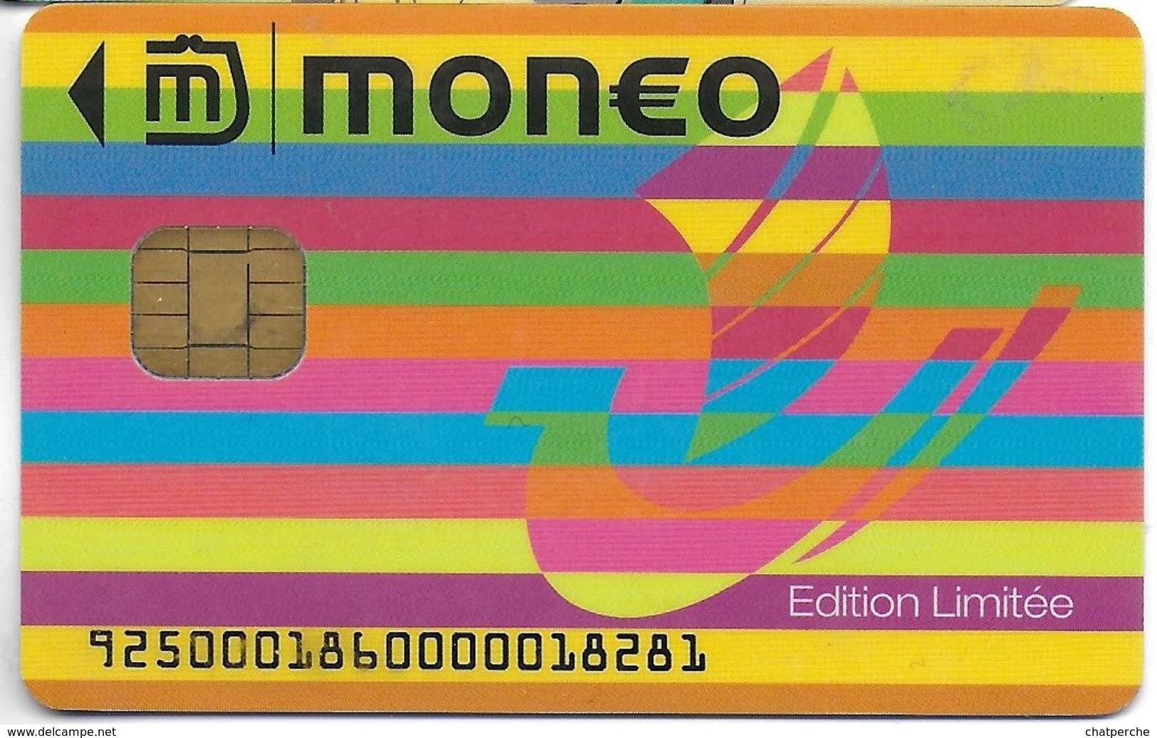 CARTE A PUCE CHIP CARD MONEO CARTE STATIONNEMENT VILLE PARIS TRACES USAGE MAIS TB VERSO CRÉDIT LYONNAIS - Monéo