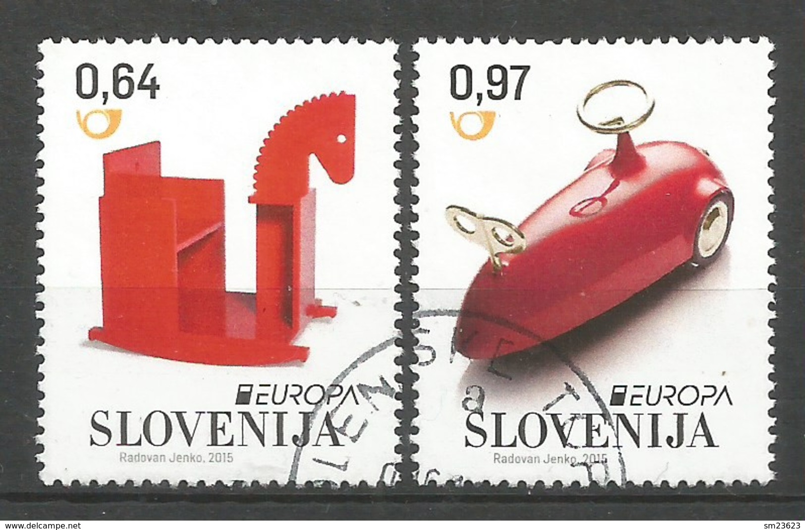 Slovenija / Slowenien  2015   Mi.Nr. 1154 / 1155 , EUROPA CEPT - Historisches Spielzeug - Gestempelt / Used / (o) - 2015