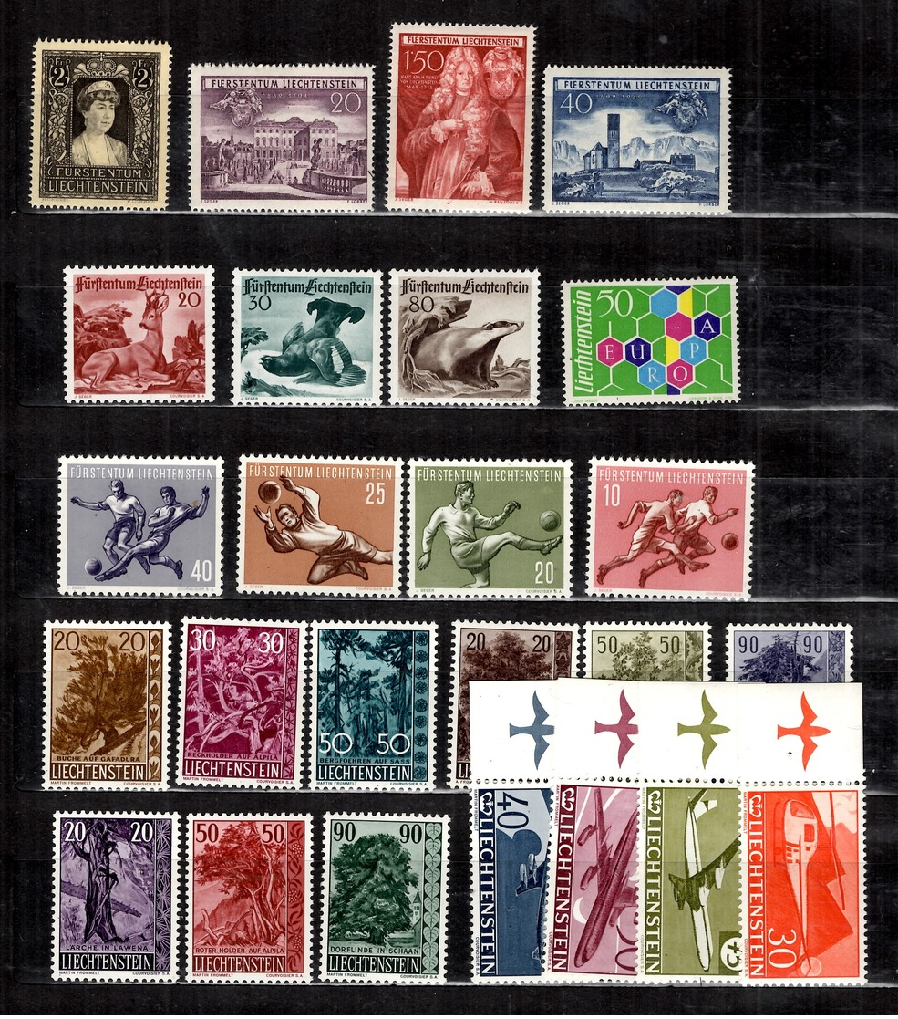 Liechtenstein Belle Petite Collection Neufs ** MNH 1947/1961. Bonnes Valeurs. TB. A Saisir! - Sammlungen