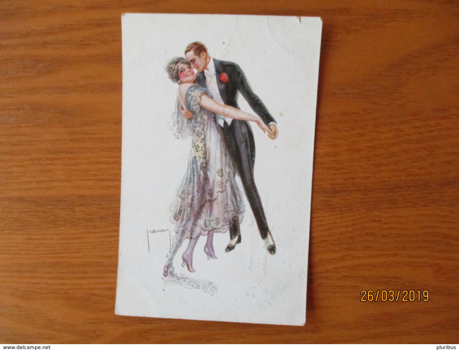 USABAL , ART DECO , ART NOVEAU , DANCING COUPLE ,  OLD POSTCARD ,0 - Usabal