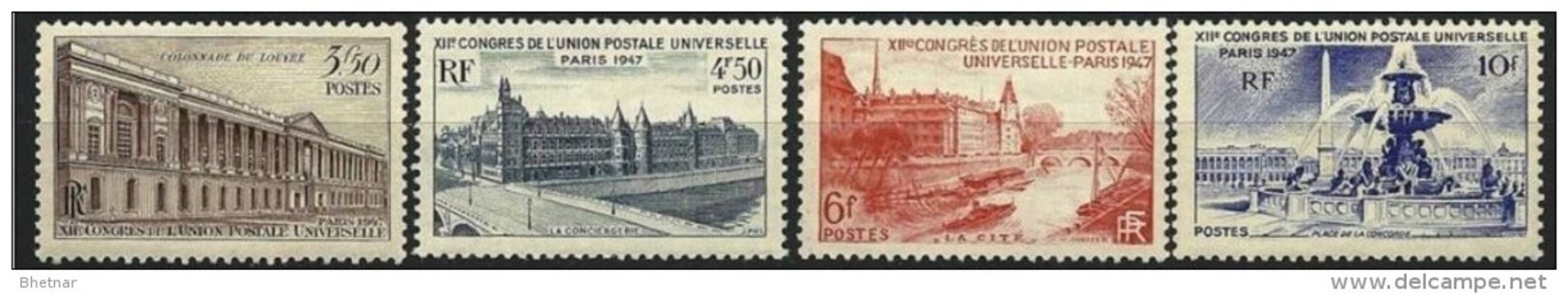 FR YT 780 à 783 " Congrès De L'Union Postale " 1947 Neuf** - Unused Stamps