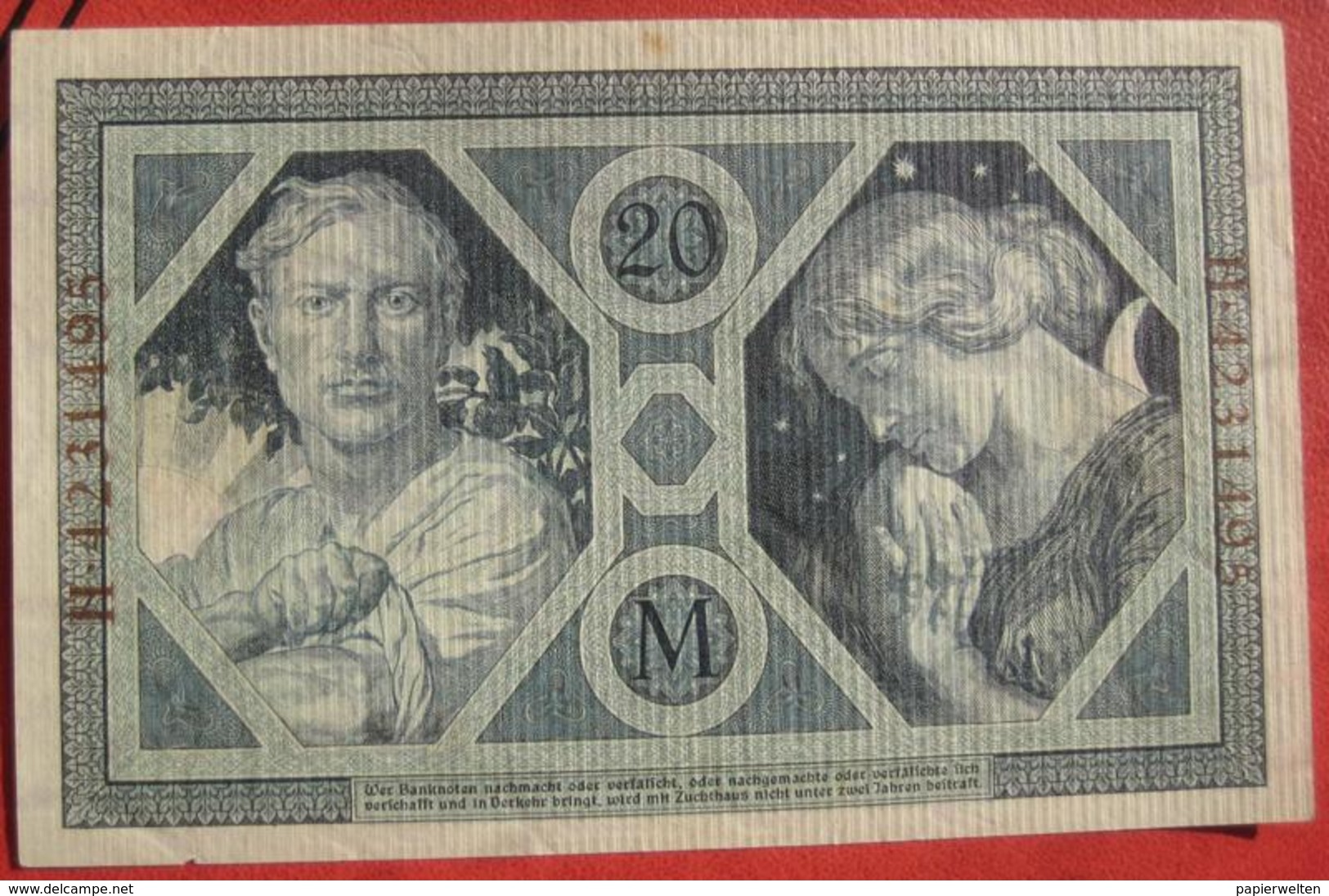 20 Mark 1918 (WPM 63) 4.12.1918 Reichsbanknote - 20 Mark