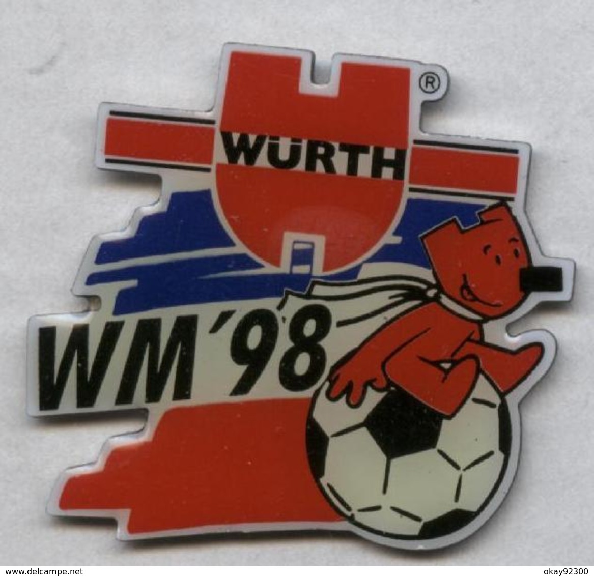 Pin's Football Coupe Du Monde France 98 Word Cup FIFA Soccer - Wurth Outil Outillage - Football