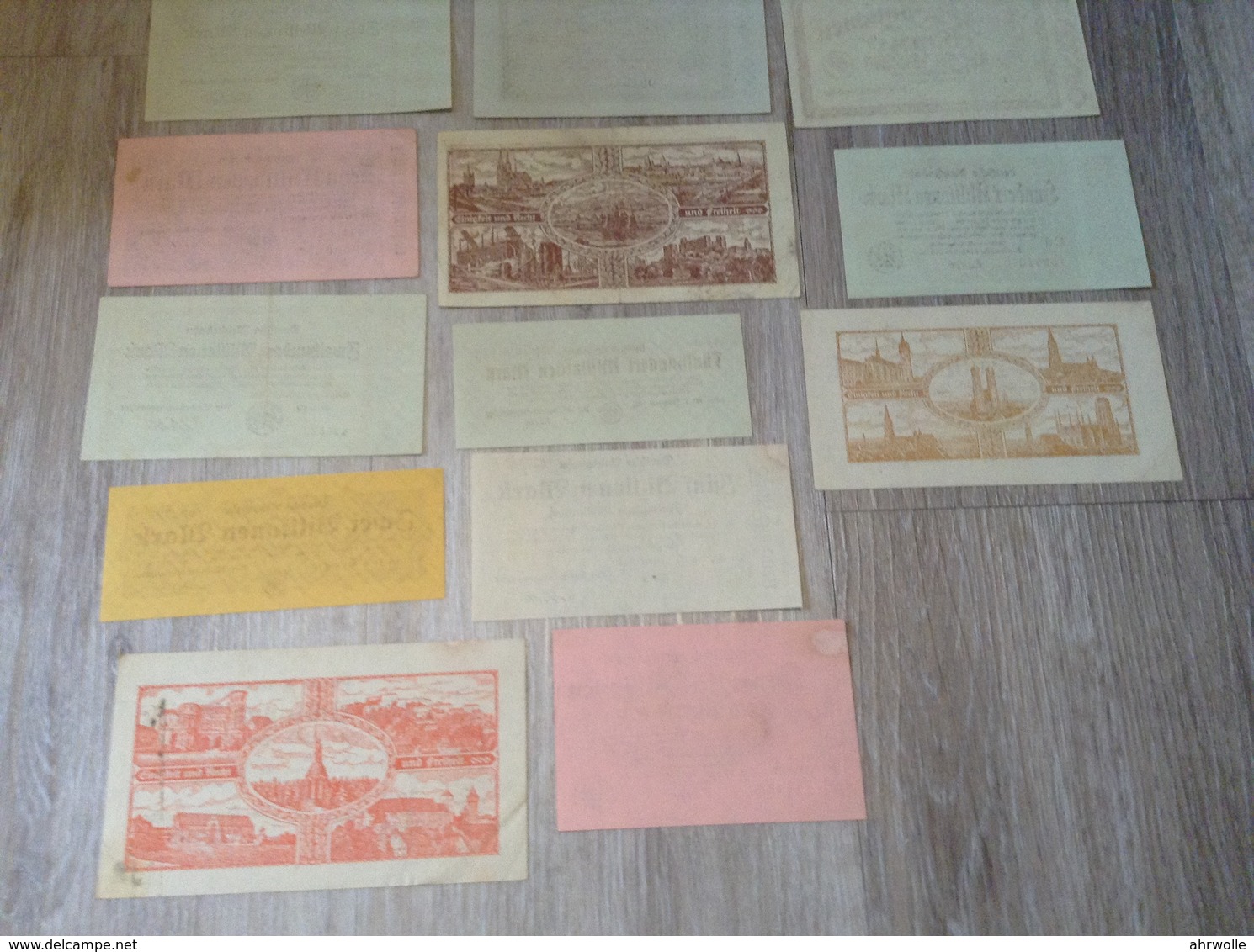 Notgeldscheine Lot 16 Scheine 1 Million bis 20 Billionen Mark Reichsbahndirektion Berlin 1923 Reichsbahn