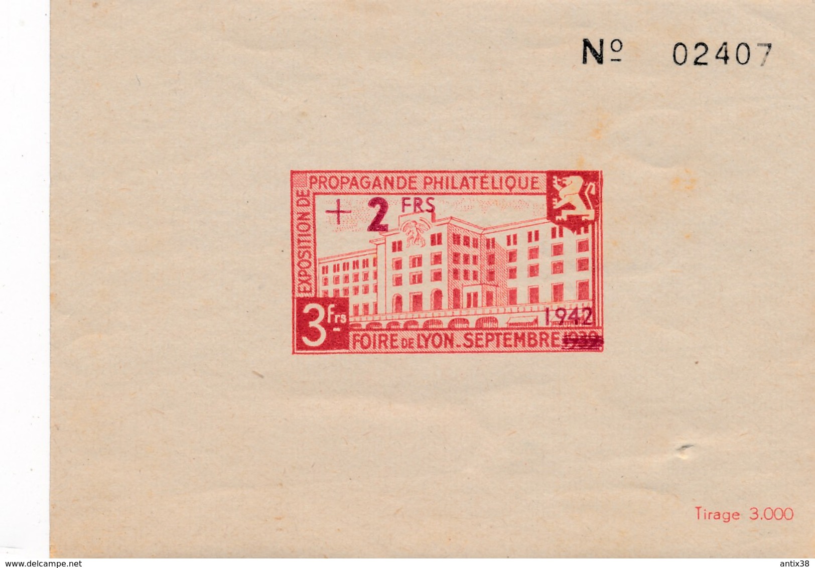 I93 - 2 Timbres Propagande Philatélique - Foire De Lyon Septembre 1939 Barrés 1942- N° 02401 Et 02407 - 30-31 - Neufs