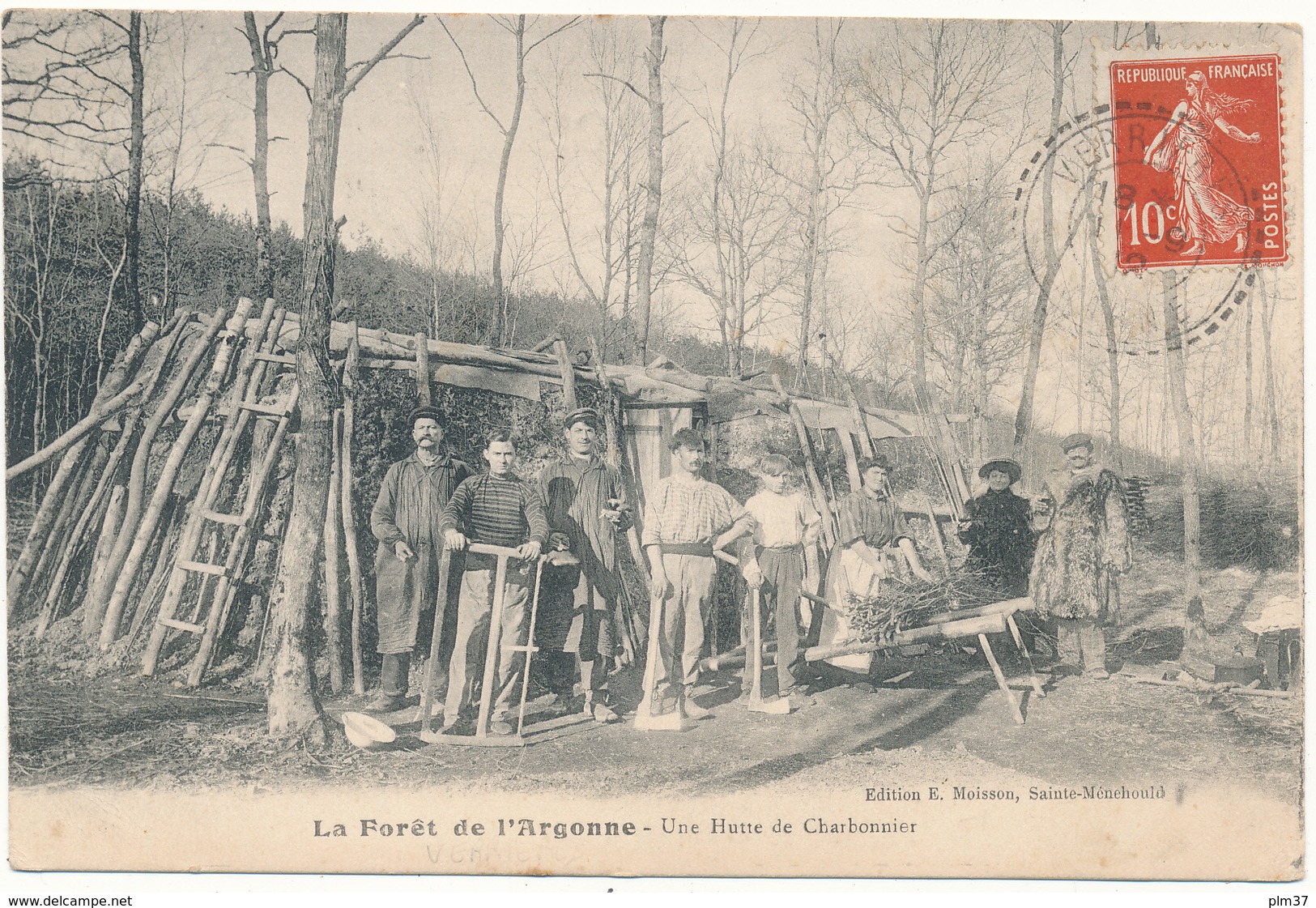 VERRIERES, Forèt De L'Argonne - Une Hutte De Charbonniers - Other & Unclassified