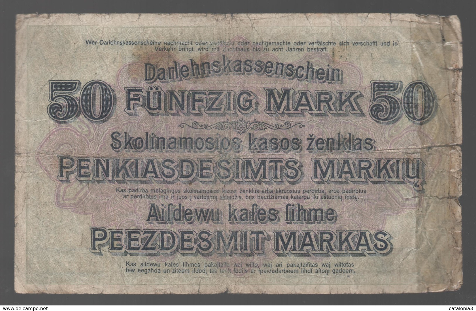 ALEMANIA - GERMANY - 50 Mark 1918  PR-132 - 100 Deutsche Mark