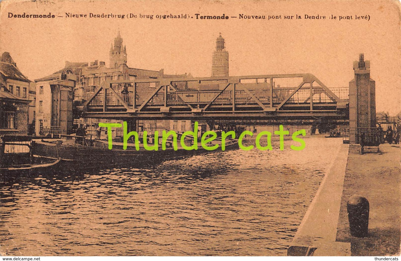 CPA DENDERMONDE TERMONDE  NIEUWE DENDERBRUG NOUVEAU PONT SUR LA DENDRE - Dendermonde