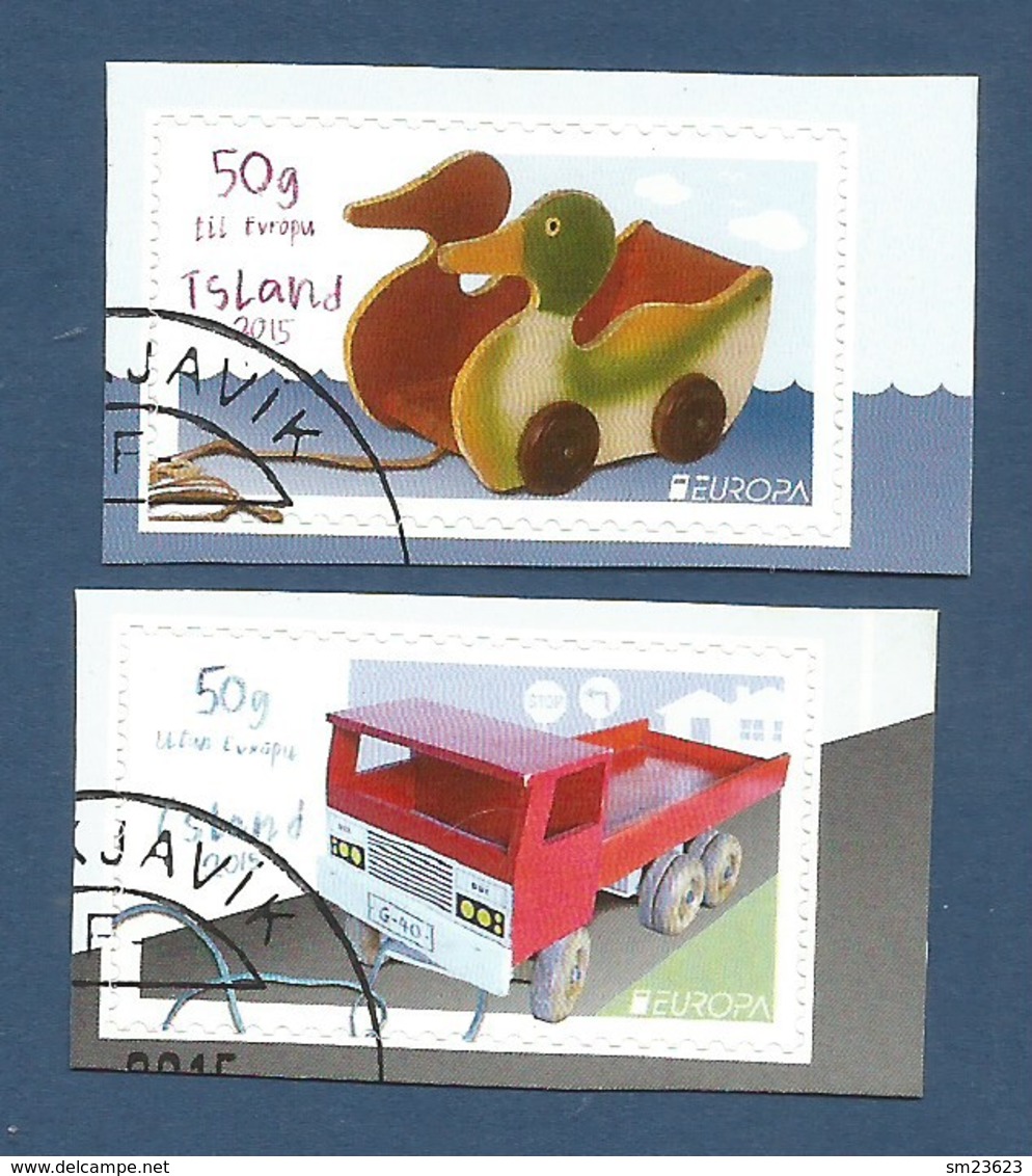 Island  2015   Mi.Nr. 1461 / 1462 , EUROPA CEPT - Historisches Spielzeug  - Selbstklebend - Gestempelt / Used / (o) - 2015