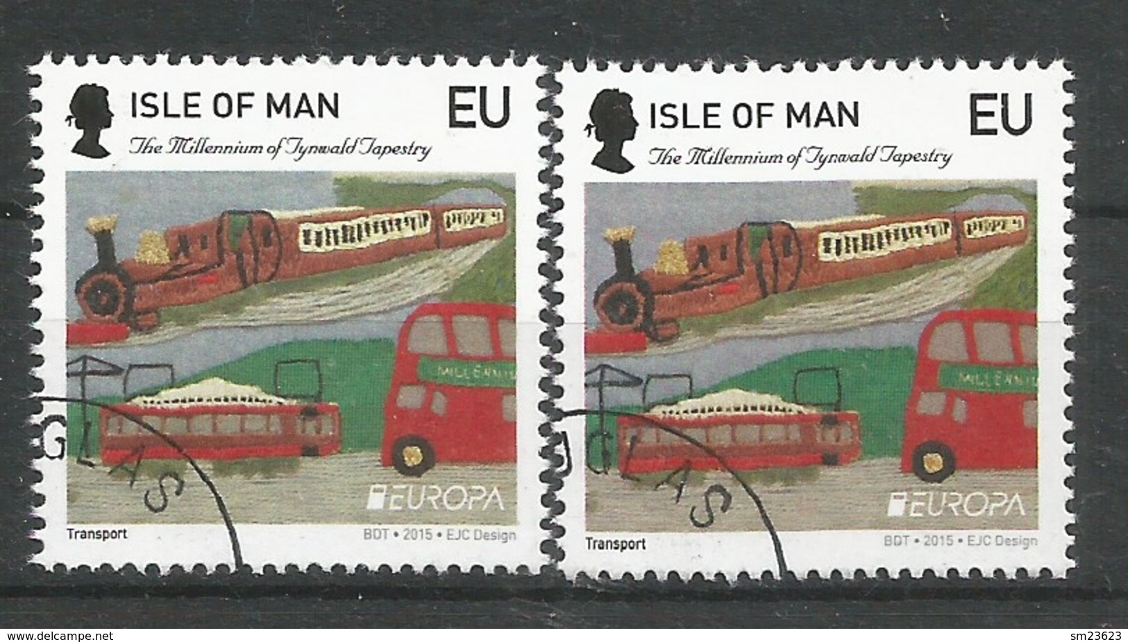 Isle Of Man   2015   Mi.Nr. 2026 I + 2026 II , EUROPA CEPT - Historisches Spielzeug - Gestempelt / Used / (o) - 2015