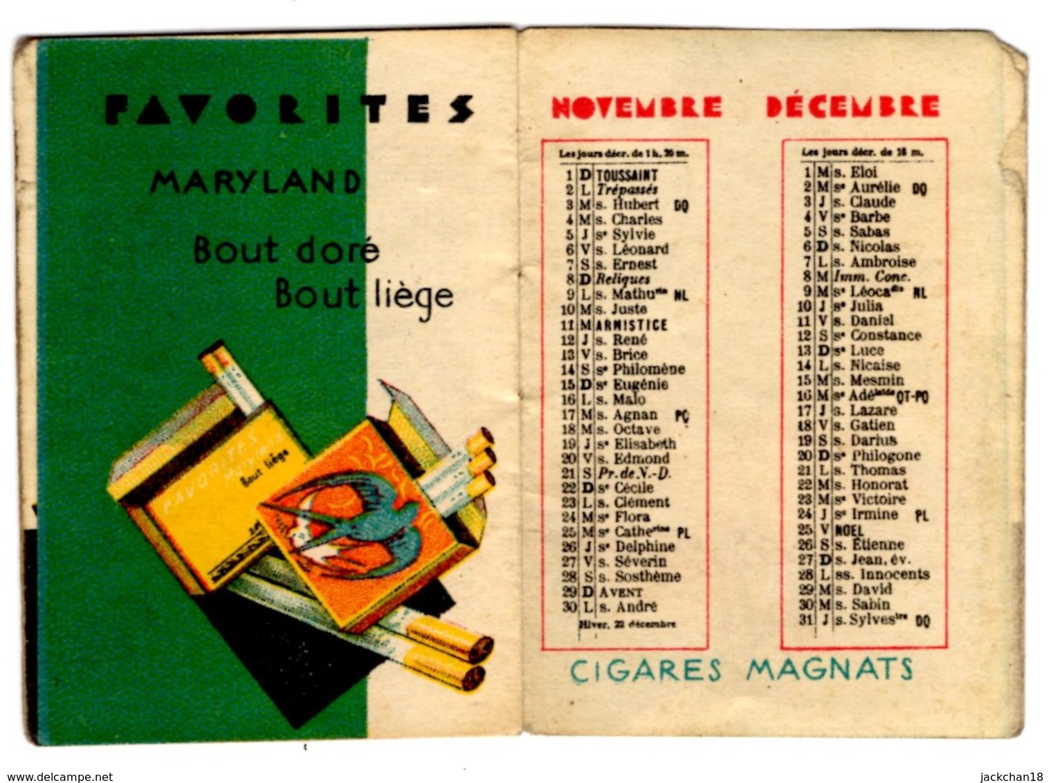 -- PETIT CALENDRIER AGENDA / REGIE FRANCAISE DES TABACS / 8 PAGES -- - Petit Format : 1921-40