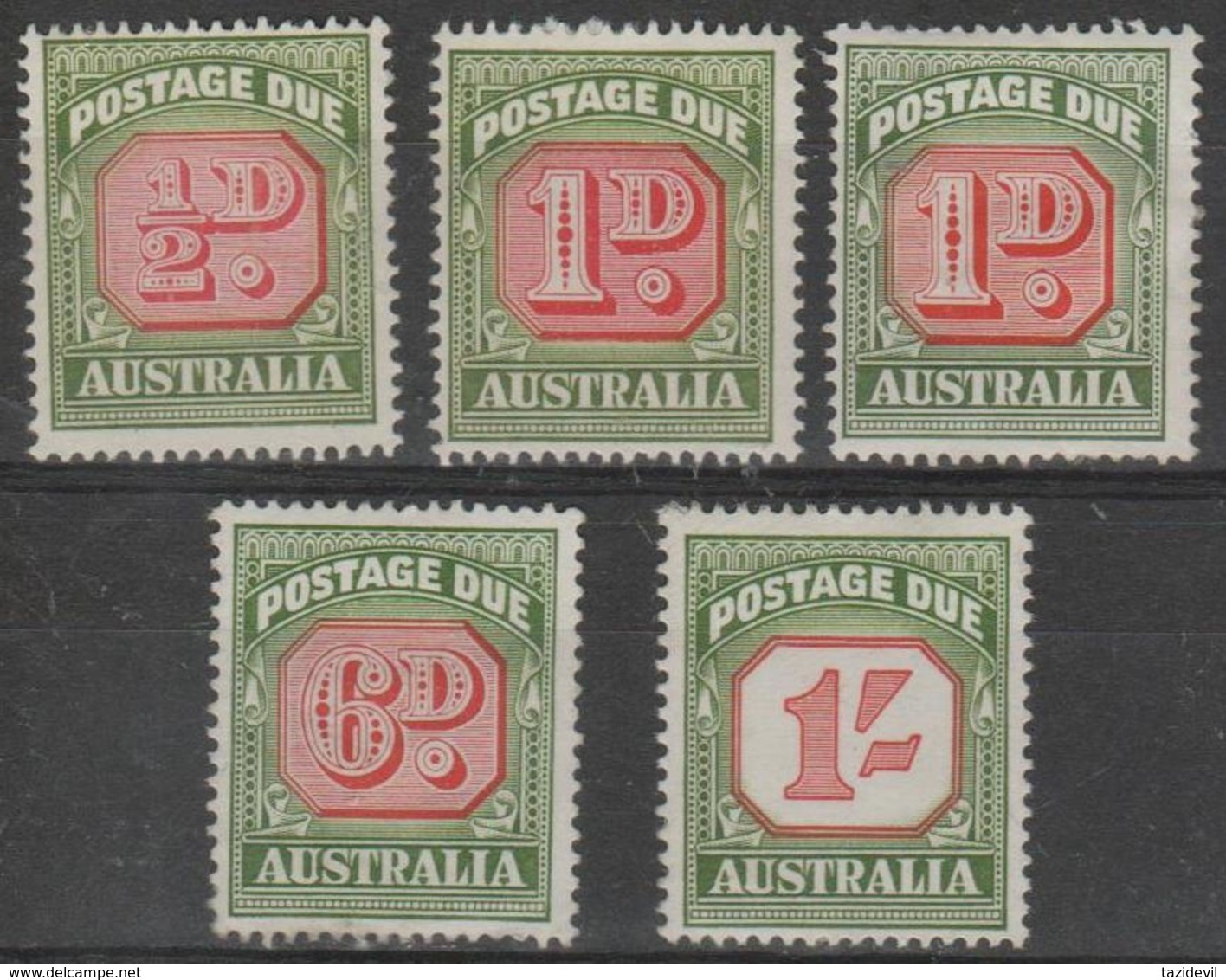 AUSTRALIA - Five Different Mint Postage Dues. Nice Group - Port Dû (Taxe)