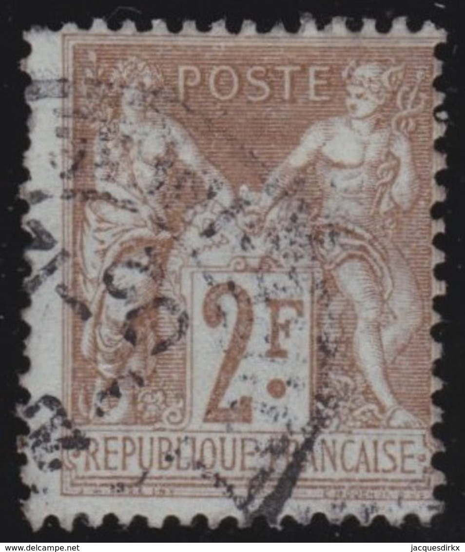 France   .   Yvert    .    105      .      O      .     Oblitéré - 1898-1900 Sage (Type III)