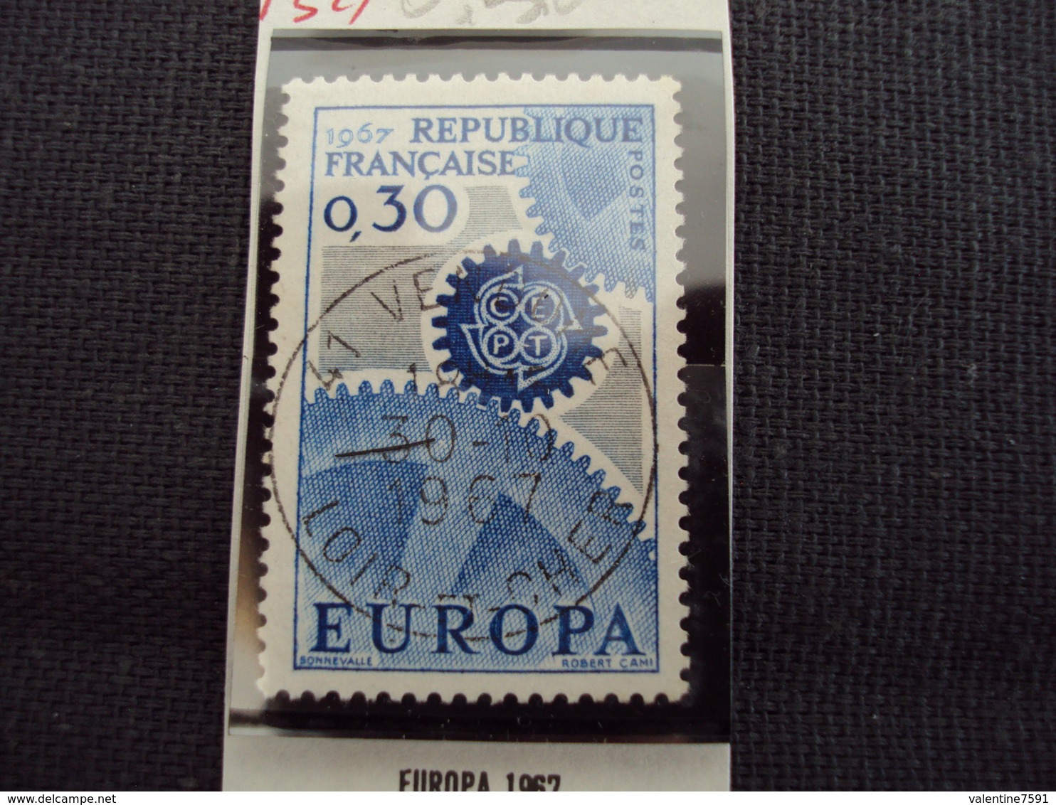 60-69- Timbre Oblitéré N° 1521   " Europa Bleu 0.30    "  0.25 - Oblitérés