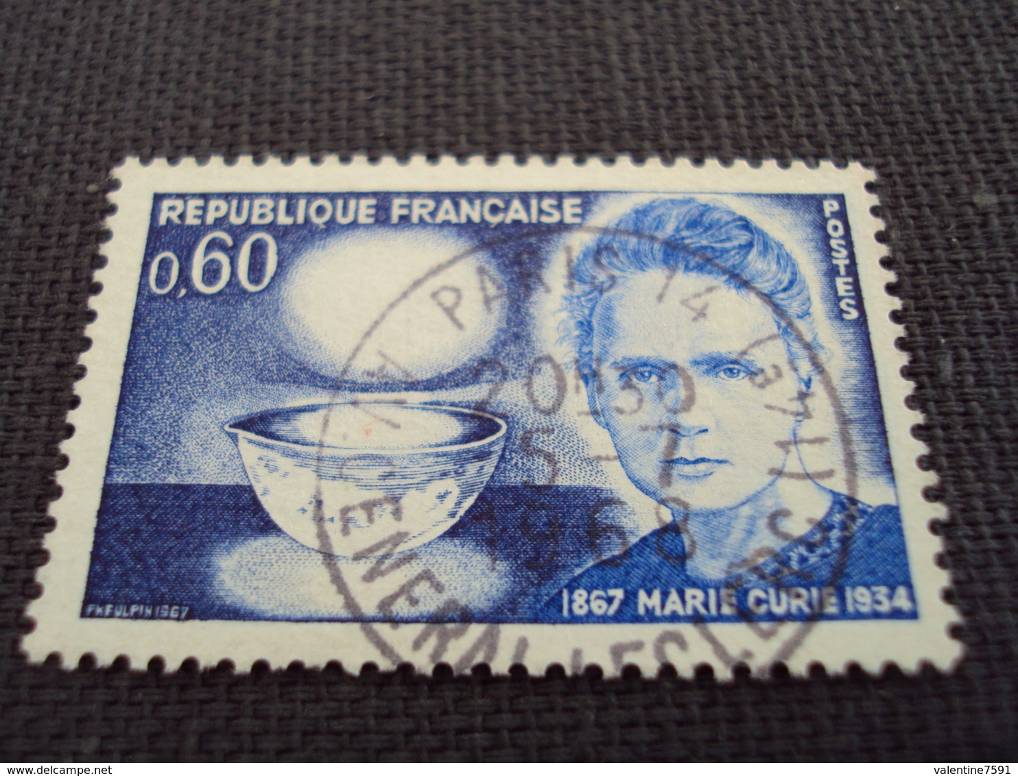 60-69- Timbre Oblitéré N°1533    " Marie Curie, Et Le Radium    "  0.40 - Usati