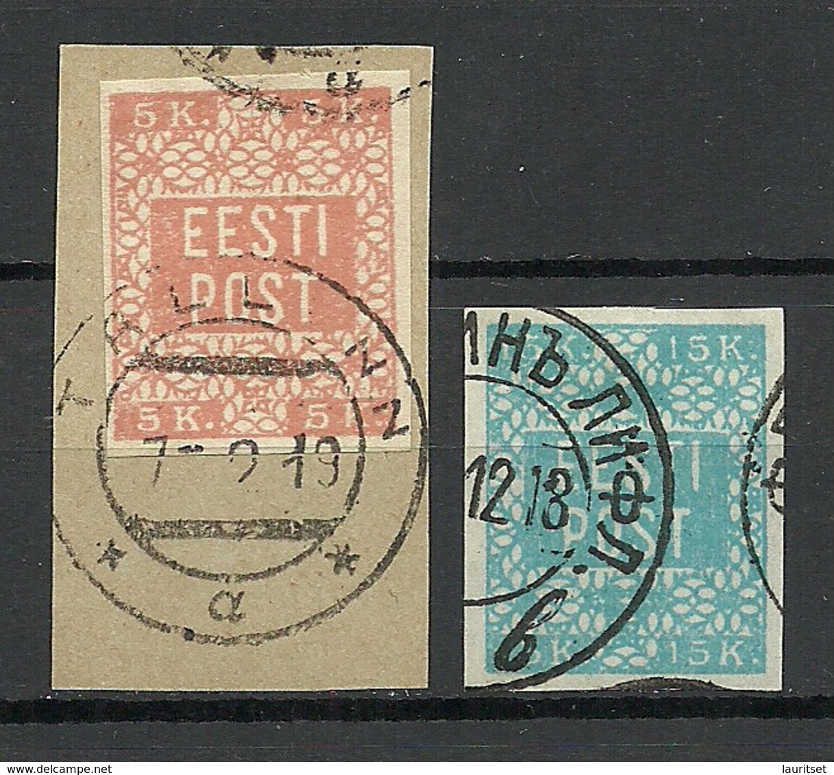 ESTLAND ESTONIA 1918/1919 Michel 1 - 2 O Better Cancels - Estonia