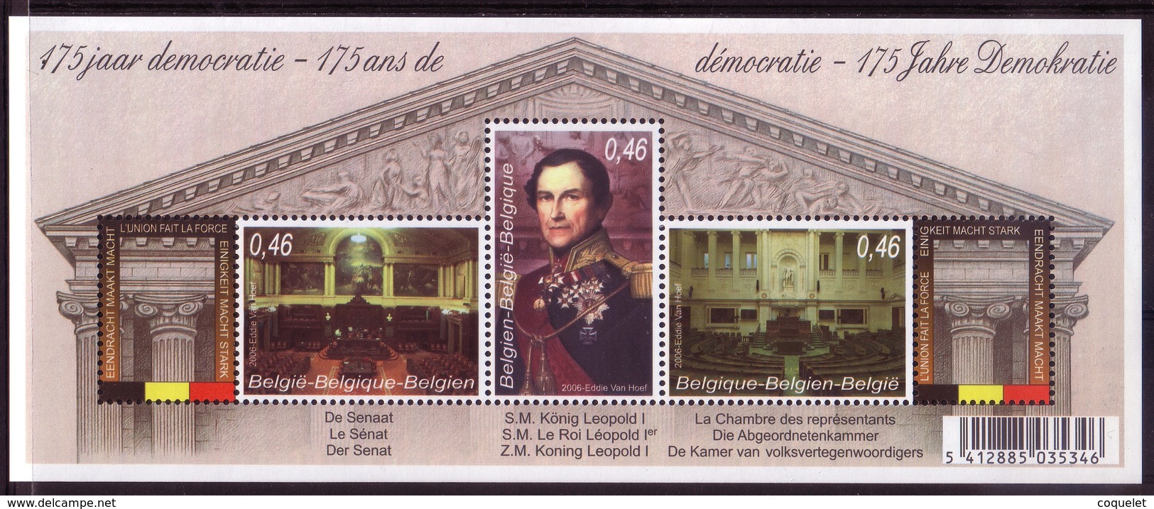 BE 2006 -  BL 127 XX Ou N° 3491/93 XX 175 Ans De Démocratie - Unused Stamps