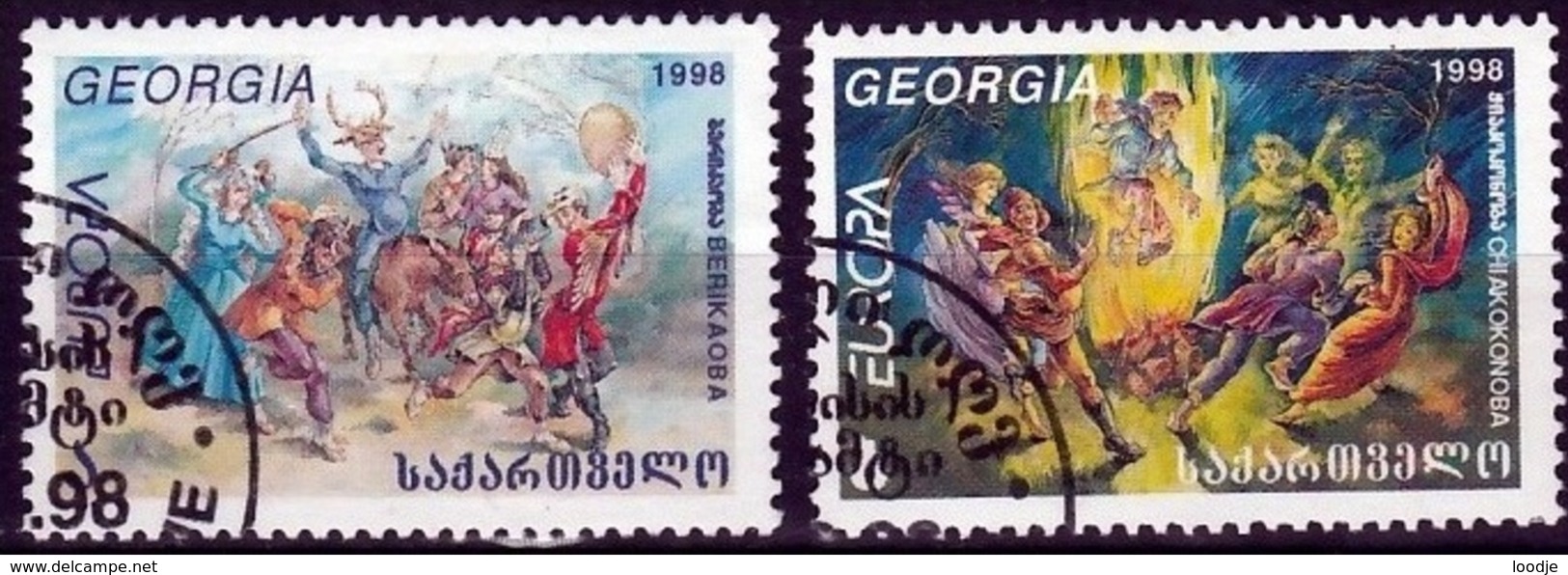 Georgie Mi 296,297 Europa Cept 1998 Gestempeld Fine Used - 1998