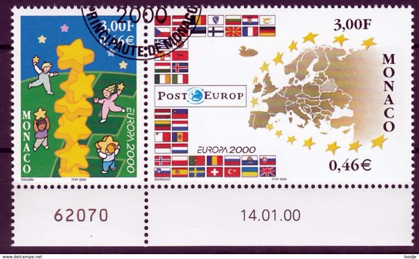 Monaco  Europa Cept 2000 Gestempeld Fine Used - 2000