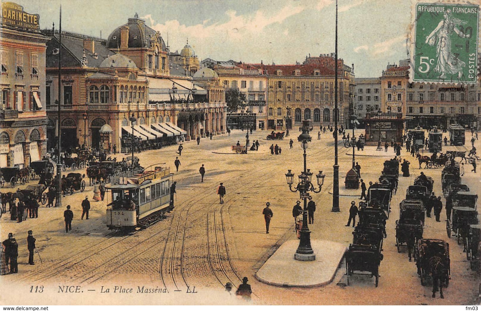 Nice Tramway 113 LL Colorisée Pub Mandarinette - Transport Urbain - Auto, Autobus Et Tramway