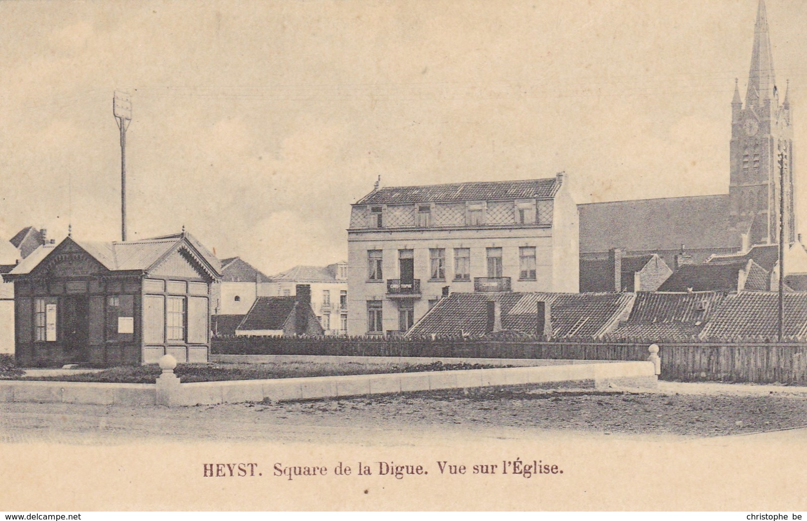 Heist, Heyst Aan Zee, Square De La Digue, Vue Sur L'Eglise (pk57899) - Heist