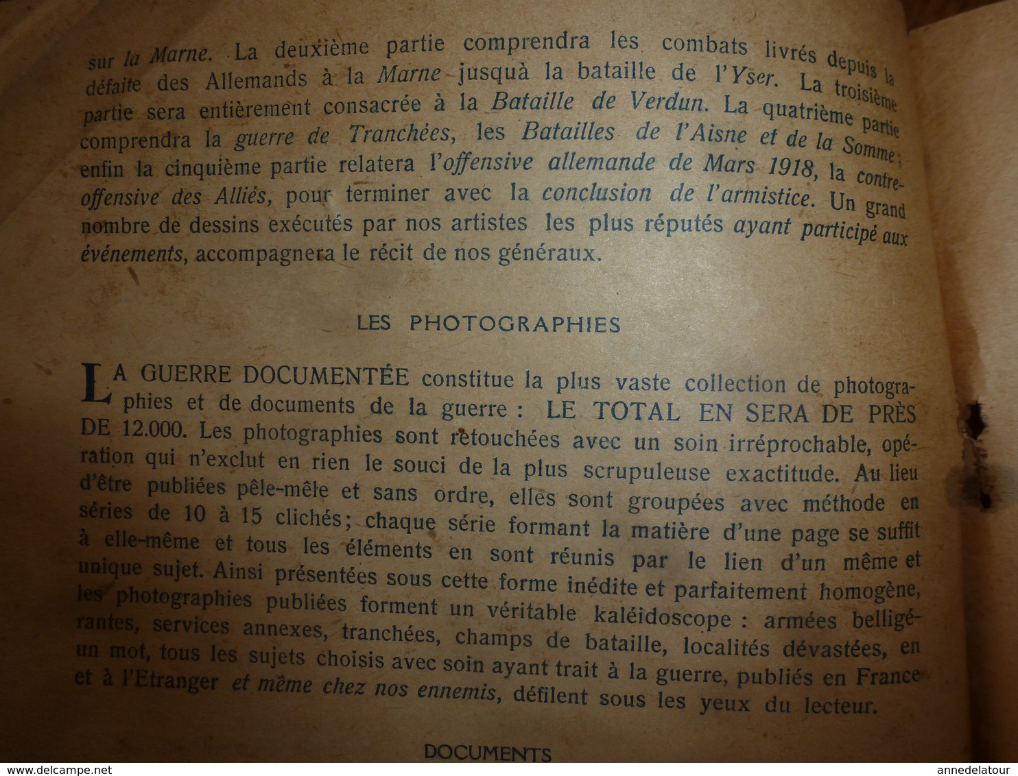 1914-1918 LA GUERRE DOCUMENTÉE -----> Annonce Informative De Cette Parution - French