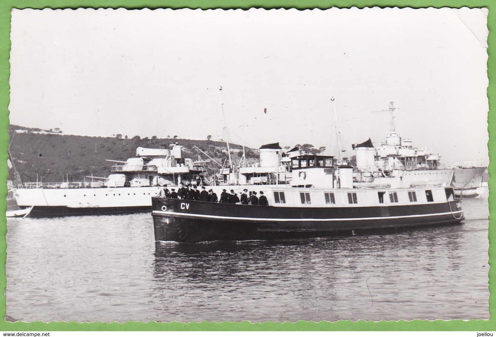 Rare CPSM Carte Photo TOULON Le Port Bateau Militaire 83 Var Animation Format CPA - Toulon