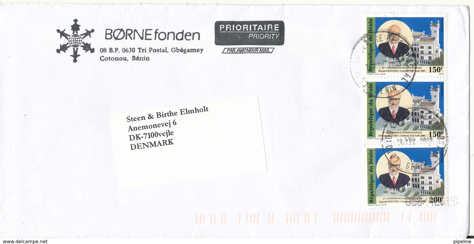 Benin Cover Börnefonden Sent To Denmark 2003 - Benin - Dahomey (1960-...)