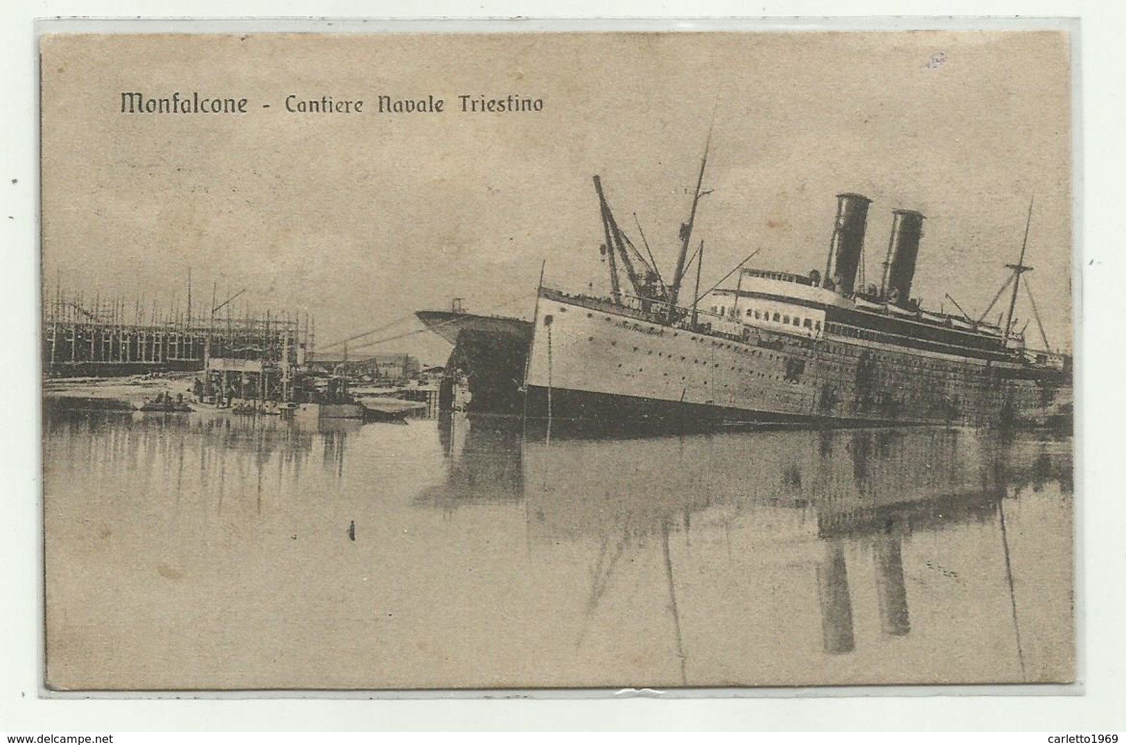 MONFALCONE - CANTIERE NAVALE TRIESTINO 1916 VIAGGIATA FP - Gorizia