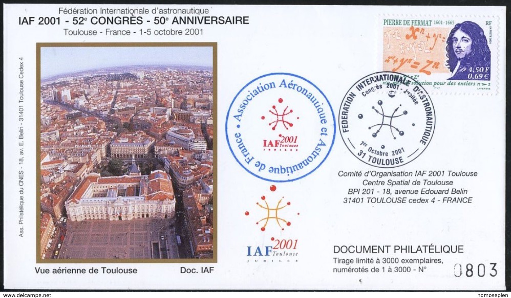 ESPACE - 2001/10 - 52ème Congrès International D'Astronautique - CNES - 2 Documents - Europe