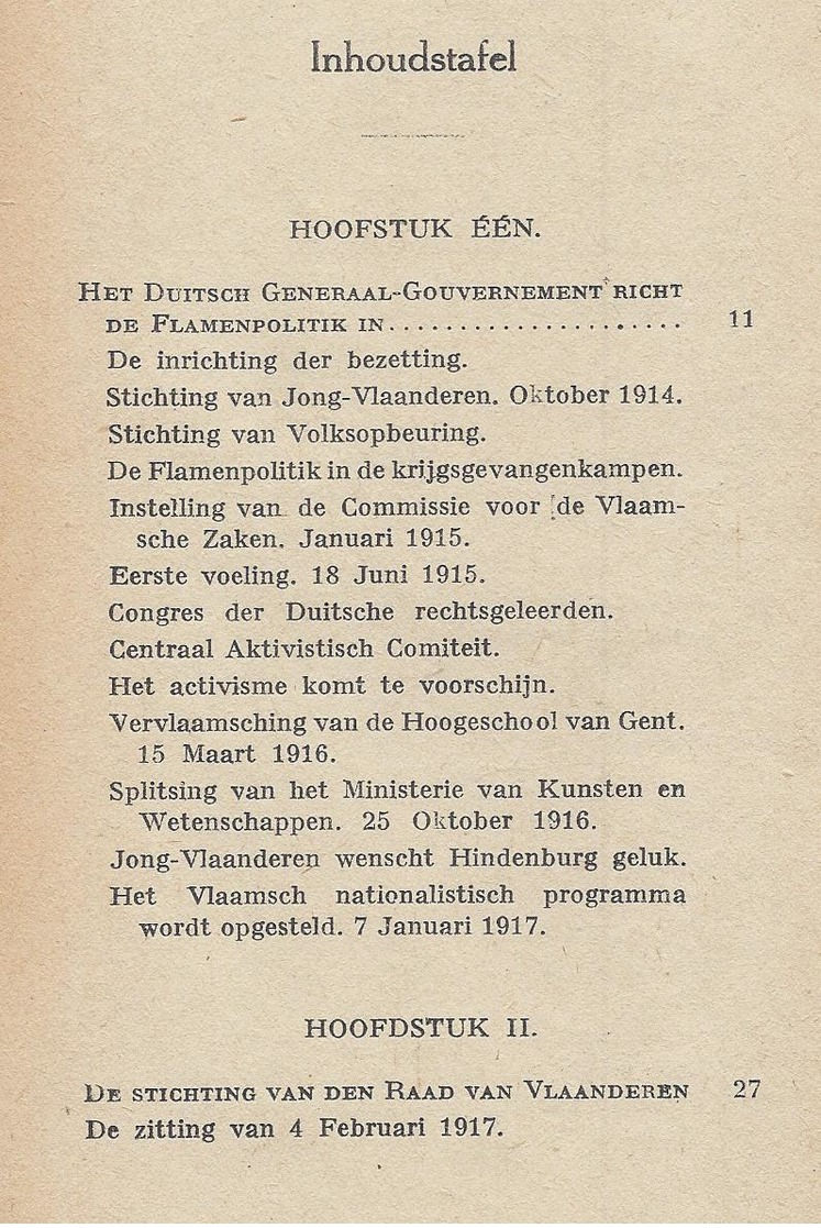 1929 GESCHIEDKUNDIG OVERZICHT VAN HET AKTIVISME - RAAD VAN VLAANDEREN BORMS DUITSLAND - Storia