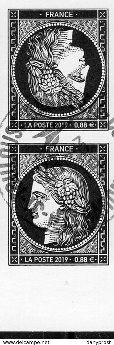 1849-2019 / "170 Ans Du 1er Tp Français-BLOC CERES NOIR-20 Valeurs à 0.88 € Dont UN TETE-BECHE " / OBLITERE SUPERBE - Oblitérés